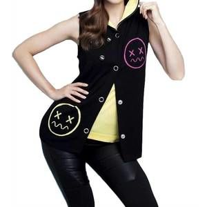 NEW ANGEL emoji hooded vest in black multi